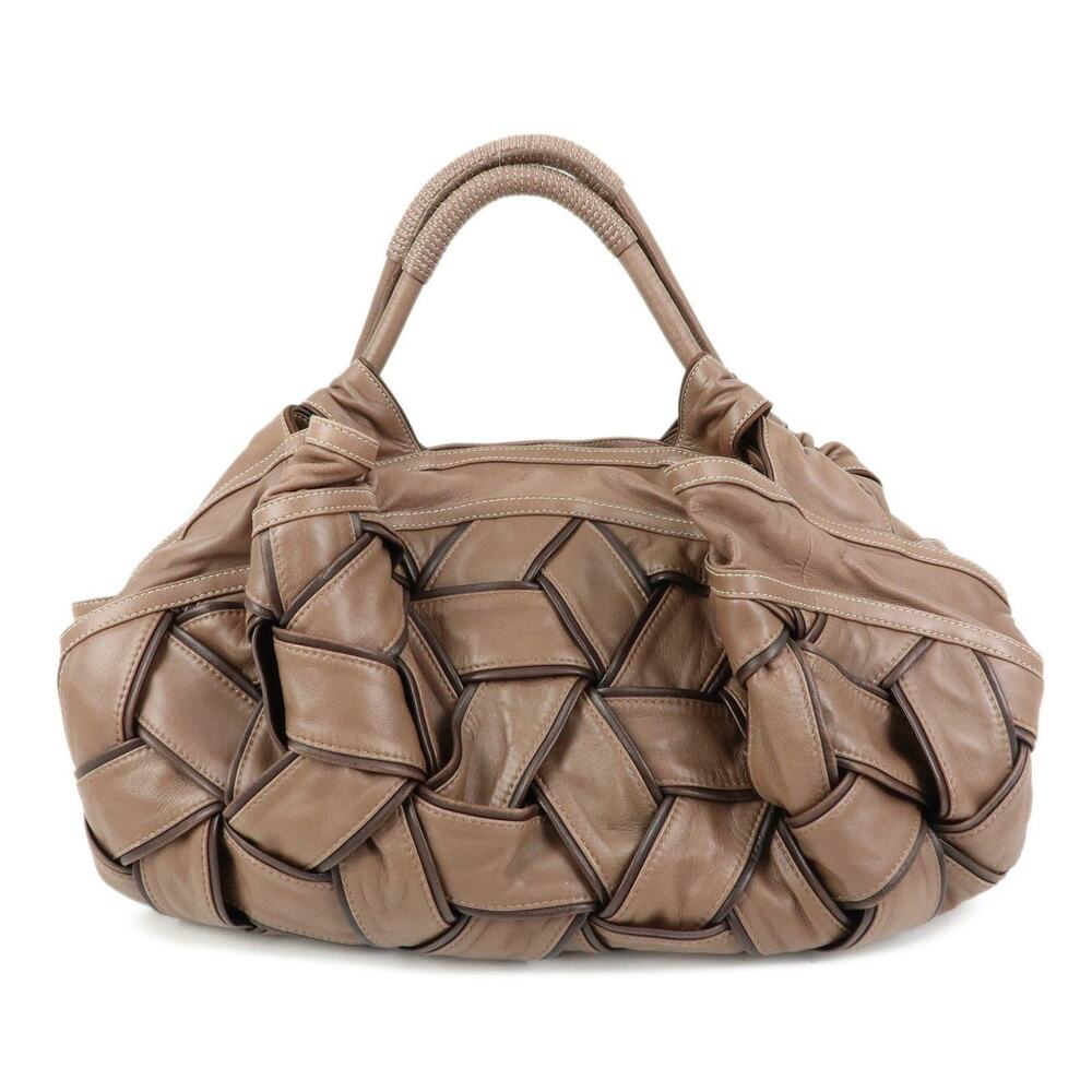Loewe Anagram Aire Nappa Leather Handbag Brown